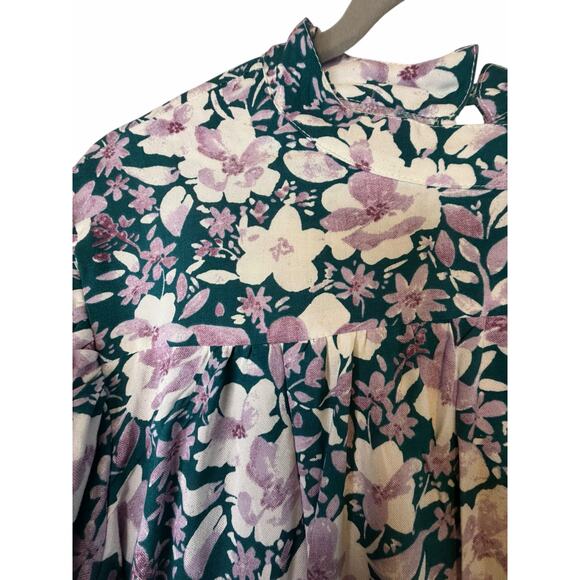 Polago Green and Purple Floral Dress - Size XXXL - Picture 9 of 14